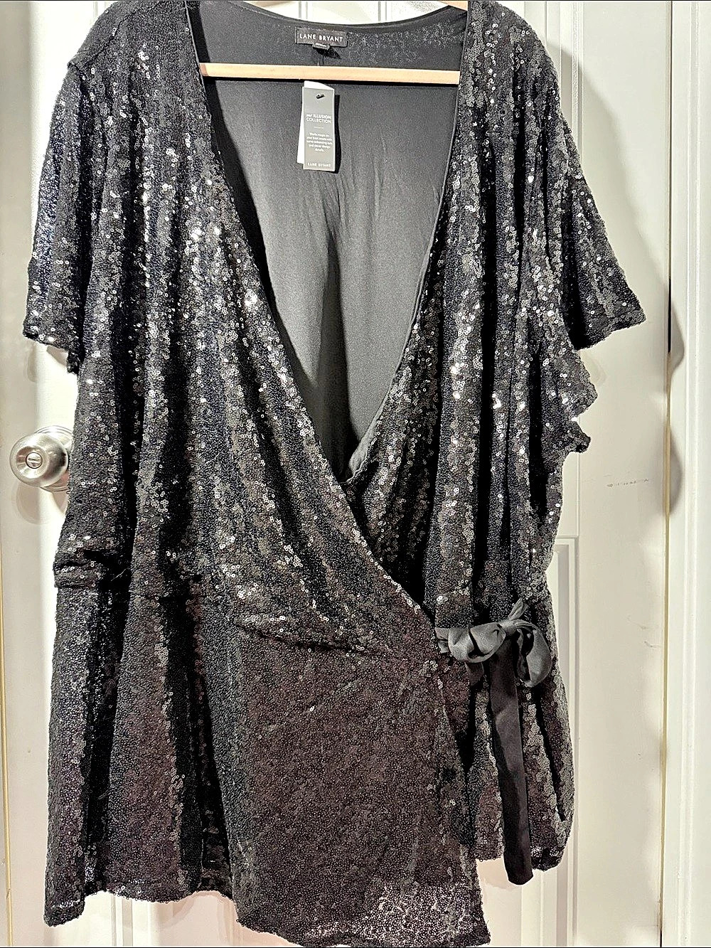 Lane Bryant My Illusion Collection Sequin Faux-Wrap Top My Sequin Wrap Midi